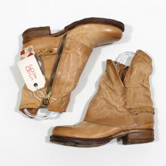 AS98 Springer Slouchy Ankle Boots Leather Bambu - Picture 5 of 7